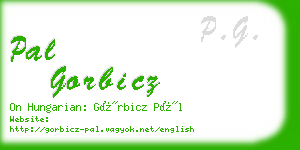 pal gorbicz business card